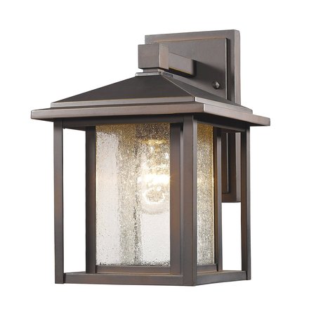 Z-LITE Aspen 1 Light Outdoor, Oil Rubbed Bronze And Clear Seedy 554S-ORB